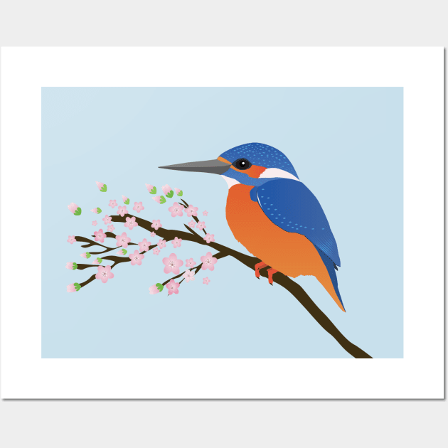 The kingfisher digital drawing Wall Art by Bwiselizzy